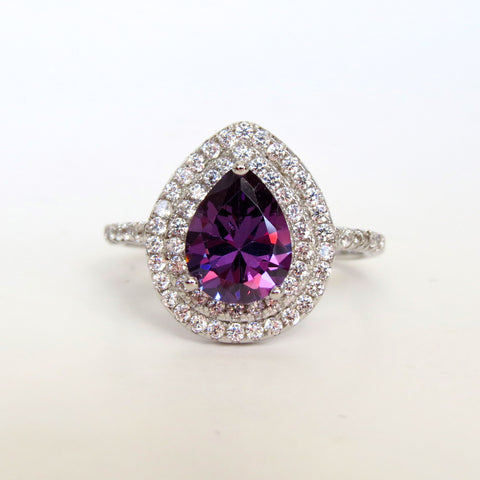 Sterling Silver Teardrop Ring - Sterling Candle