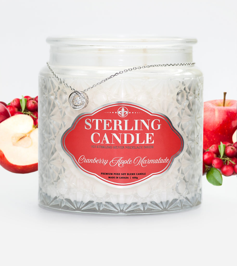 Cranberry Apple Marmalade Necklace Candle