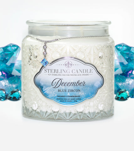December Birthstone Necklace Candle