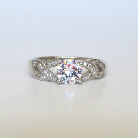 Sterling Silver Twisted Vine Ring - Sterling Candle