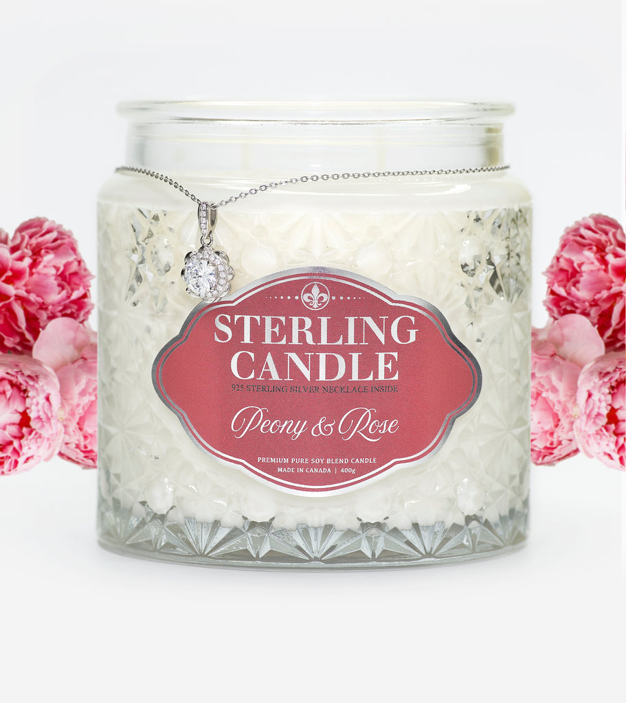 Peony & Rose Necklace Candle