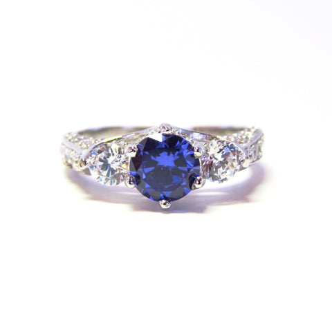 Sterling Silver Micayla Trio Ring - Sterling Candle