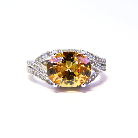 Sterling Silver Morganite Ring - Sterling Candle