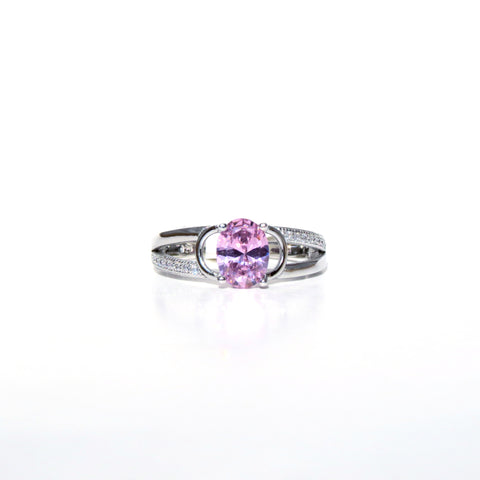 Sterling Silver Pink Fausta Ring - Sterling Candle