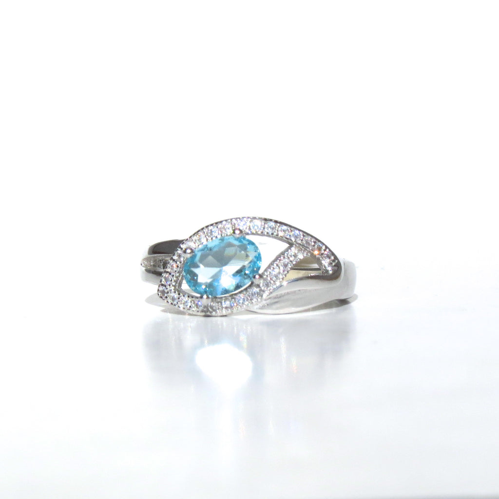 Sterling Silver Blue Nile Eye Ring - Sterling Candle