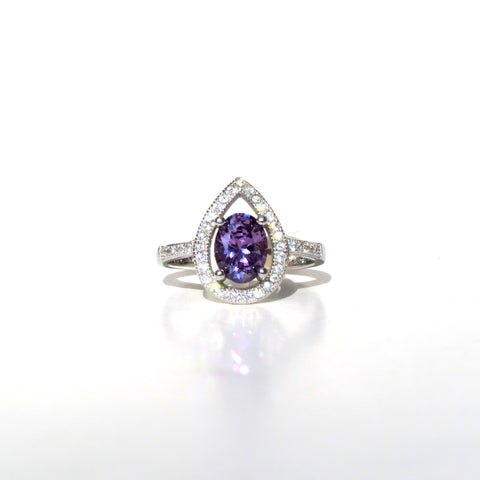 Sterling Silver Charlene Teardrop Ring - Sterling Candle