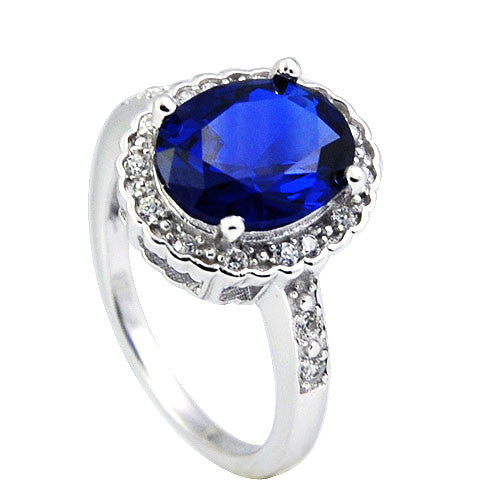 Sterling Silver Blue Katherine Ring - Sterling Candle